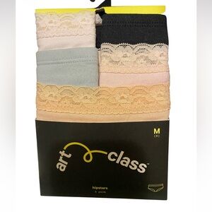 Art Class Lace Trim Hipster Panties - 5 Pack NWT Size M (8)
